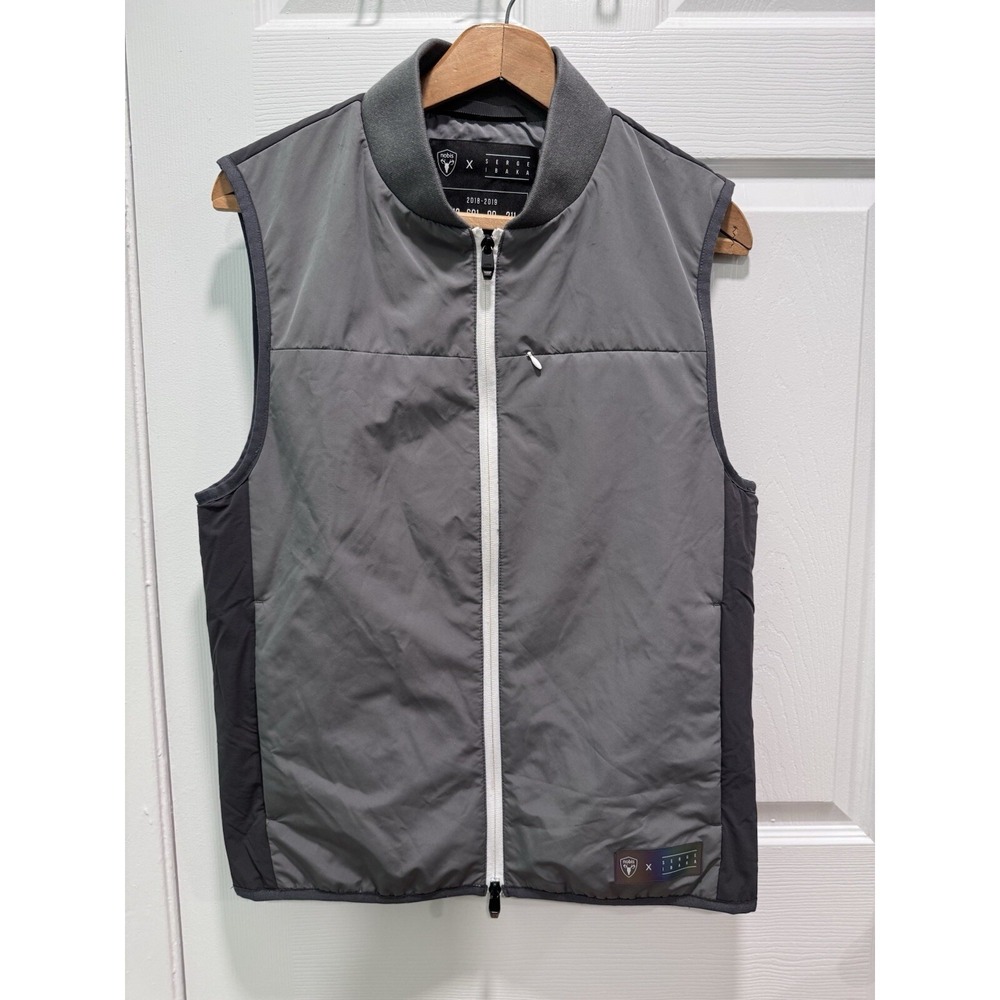 Nobis Ibaka Jacket Vest Full Zip Down Vest Small Heather Gray